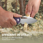 Джобен нож с микарта Civivi BullTusk 14C28N Purple » Dulotec.BG