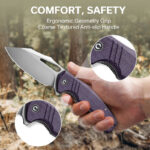 Джобен нож с микарта Civivi BullTusk 14C28N Purple » Dulotec.BG