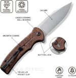 Нож Civivi Cogent 14C28N Brown Micarta » Dulotec.BG