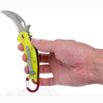 Нож Карамбит Fox Mini Rescue N690 G10 Жълт 180мм » Dulotec.BG