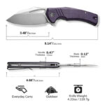 Джобен нож с микарта Civivi BullTusk 14C28N Purple » Dulotec.BG