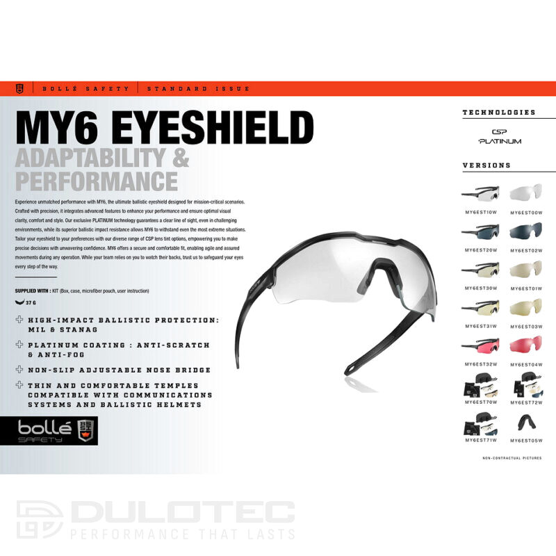 Защитни очила BOLLE MY6 Platinum Smoke тонирани » Dulotec.BG