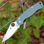 Сгъваем нож Spyderco Para Military 2 MAXAMET тъмносив G-10 » Dulotec.BG