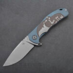 Тактически сгъваем нож CH KNIVES 3504 M390 Titanium Blue » Dulotec.BG