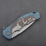 Тактически сгъваем нож CH KNIVES 3504 S35VN Titanium Blue 212мм » Dulotec.BG