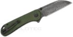 Нож Civivi Elementum Wharncliffe Damascus Micarta Green » Dulotec.BG