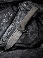 Нож Civivi Conspirator Damascus Micarta Dark Green » Dulotec.BG