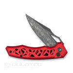 Джобен нож CIVIVI Anaaki Damascus Червен Алуминий » Dulotec.BG