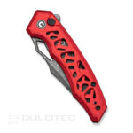 Джобен нож CIVIVI Anaaki Damascus Червен Алуминий » Dulotec.BG