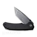 Сгъваем нож CIVIVI Brazen Damascus Micarta Black 88мм » Dulotec.BG