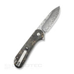 Сгъваем нож CIVIVI Button Lock Elementum II Carbon Дамаск » Dulotec.BG