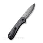 Сгъваем нож CIVIVI Button Lock Elementum II Carbon Дамаск » Dulotec.BG