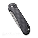 Сгъваем нож с дамаск острие CIVIVI Elementum II Button Lock черен » Dulotec.BG