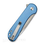 Сгъваем нож CIVIVI Button Lock Elementum II Nitro-V син алуминий » Dulotec.BG
