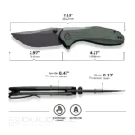 Джобен нож CIVIVI ODD 22 14C28N Green Canvas Micarta » Dulotec.BG