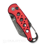 Сгъваем нож CIVIVI Pragma Damascus Aluminum Red 55.9мм » Dulotec.BG