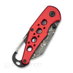 Сгъваем нож CIVIVI Pragma Damascus Aluminum Red 55.9мм » Dulotec.BG
