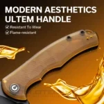 Тактически сгъваем нож CIVIVI Praxis 9Cr18MoV Ultem Amber » Dulotec.BG