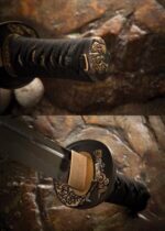 Катана меч Cold Steel Gold Lion Sword от Дамаска стомана » Dulotec.BG