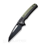 Сгъваем нож Civivi Sentinel Strike K110 черен алуминий OD Green FRN 9.4 см » Dulotec.BG