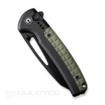 Сгъваем нож Civivi Sentinel Strike K110 черен алуминий OD Green FRN 9.4 см » Dulotec.BG