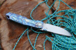 Сгъваем нож M390 Титан CH KNIVES DUKE Flaming 77мм » Dulotec.BG