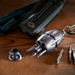 Ключодържател Мултитул Lionsteel Eggie keychain Blue titanium » Dulotec.BG