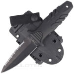 Фиксиран нож Fox Tactical Elementum Dagger N690Co Black » Dulotec.BG