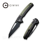 Сгъваем нож Civivi Sentinel Strike K110 черен алуминий OD Green FRN 9.4 см » Dulotec.BG