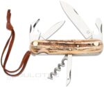 Многофункционален джобен нож Fox Knives с дръжка от еленов рог M390 » Dulotec.BG