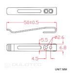 Клипс за колан CIVIVI Bob Terzuola T-Clip 71mm » Dulotec.BG