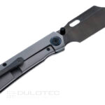 Сгъваем нож Kunwu Django XL Elmax Orange Peel Ti сив » Dulotec.BG