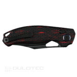 Сгъваем нож Kunwu Django XL Elmax G Mascus червено-черен » Dulotec.BG