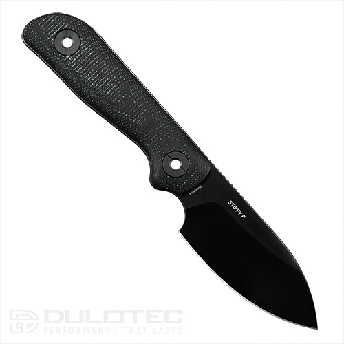 Фиксиран нож Kunwu Stiffy P. VANADIS8 DLC Micarta Black » Dulotec.BG