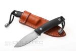Фиксиран нож LionSteel M1 G10 M390 с кожена кания » Dulotec.BG