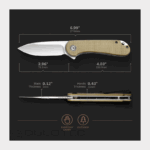 Сгъваем нож Civivi Elementum D2 Micarta Olive 75mm » Dulotec.BG