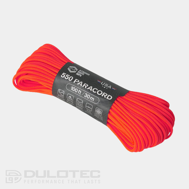 Паракорд Atwood Rope 550 PARACORD (100FT - 30м) NEON ORANGE » Dulotec.BG