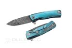 Джобен нож LionSteel ROK Damascus Blue с дамаска стомана » Dulotec.BG