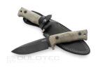 Тактически нож LionSteel T5 Niolox Green Canvas Micarta » Dulotec.BG
