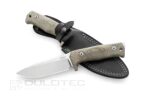 Фиксиран нож LionSteel T5 Green Canvas Niolox 5 инча » Dulotec.BG