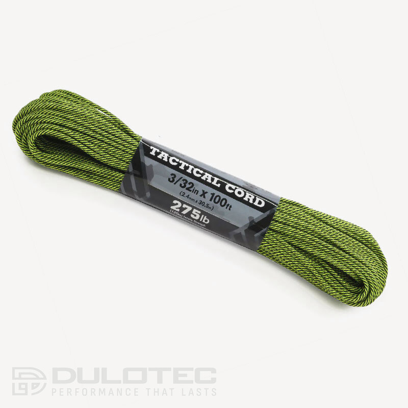 Тактическо въже Atwood Rope Tactical 275 Cord Forest Neon Yellow & Black Stripes » Dulotec.BG