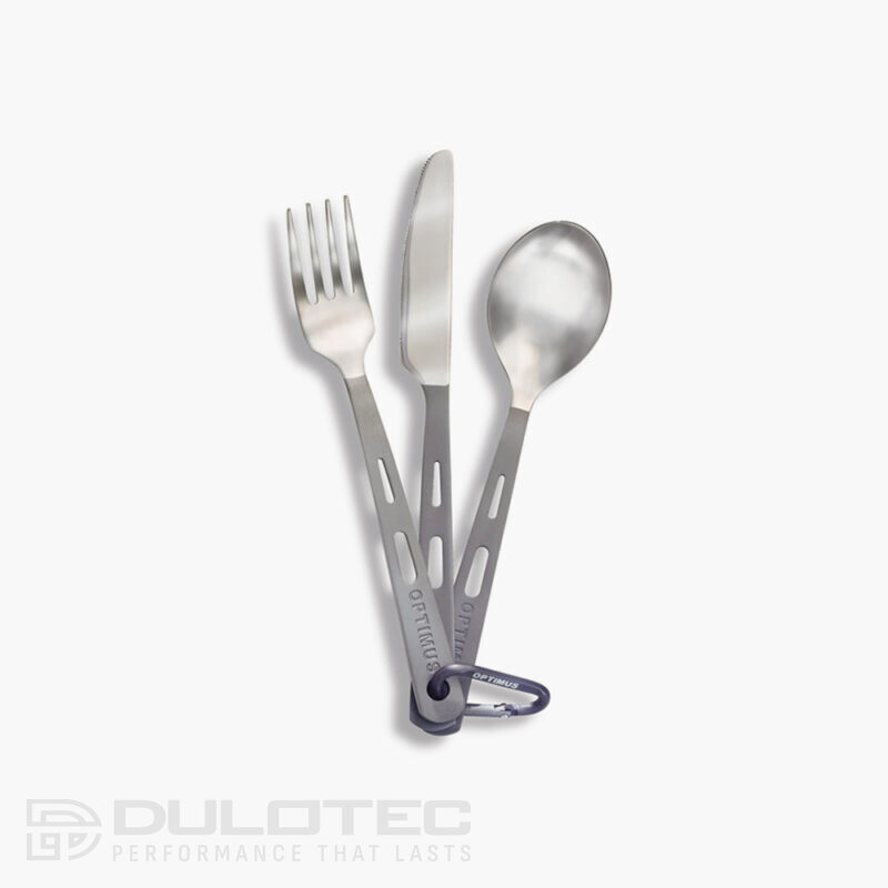 Титаниеви прибори за хранене Optimus 3-Piece Cutlery Set » Dulotec.BG