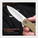 Сгъваем нож Civivi Elementum D2 Micarta Olive 75mm » Dulotec.BG