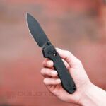 Сгъваем нож Vosteed Raccoon Crossbar Lock 14C28N Micarta Black » Dulotec.BG