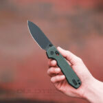 Сгъваем нож Vosteed Raccoon Crossbar Lock 14C28N Micarta Green » Dulotec.BG