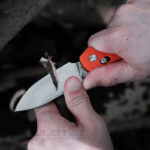 Сгъваем нож Vosteed Raccoon Crossbar Lock 14C28N G10 Orange » Dulotec.BG