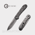 Сгъваем нож Civivi Elementum Damascus Button Lock 88mm » Dulotec.BG