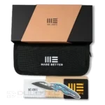 Тактически сгъваем нож WE Knife Diatomic CPM 20CV Titanium Black & Bronze » Dulotec.BG