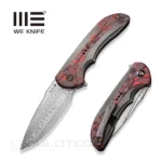 Нож WE Knife Equivik Damascus Titanium Grey & Lava Flow Carbon » Dulotec.BG