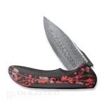 Нож WE Knife Equivik Damascus Titanium Grey & Lava Flow Carbon » Dulotec.BG